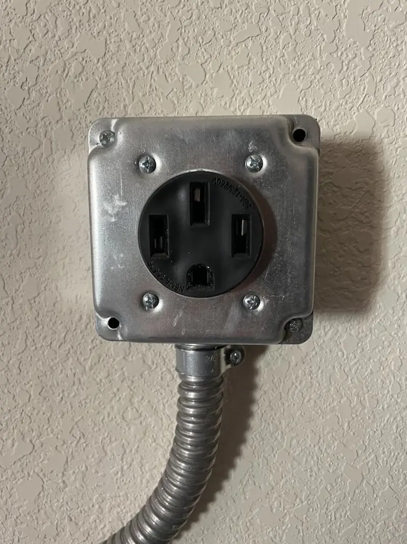 NEMA 14-50 outlet installed for Electrical Panel Upgrade in St. Bernard